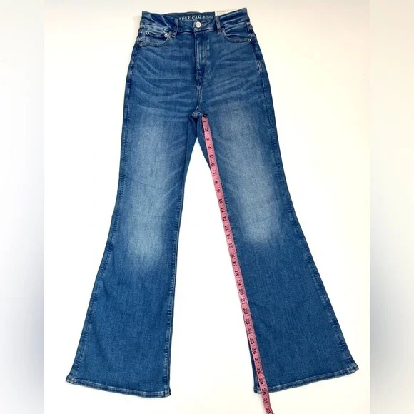 American Eagle Women’s Curvy Super Hi-Rise Flare Jeans Size- 25 ( New with Tags - Picture 3 of 11